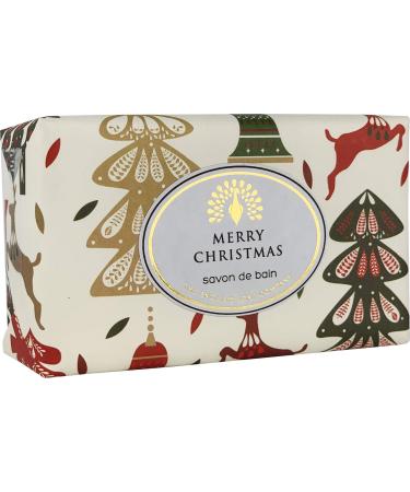 The English Soap Company Vintage Wrapped Shea Butter Soap Reindeer & Fir Tree - Mulled Wine 200g