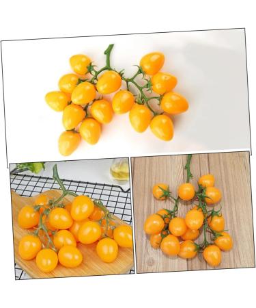 ABOOFAN Faux Fruit Decor Realistic Simulated Small Tomatoes Cherry Home Decor Fruit Home Ornament Party Decor Photography Props Home Supplies Foam Window Early Teaching Aids Yellow 4.00X2.00X2.00CM - Buy Online on GoSupps.com