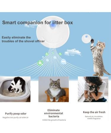 Mknzome Cat Litter Deodorizer | Intelligent Odor Eliminator for Litter Box | 99% Deodorization | Mini Pet Smell Air Purifier for Cats - Buy Online on GoSupps.com