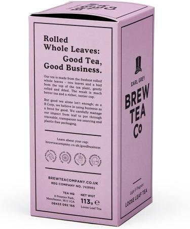 Brew Tea Co- Earl Grey - Light & Fragrant Tea - 113g Loose Leaf Tea (Pack of 2) - Buy Online on GoSupps.com