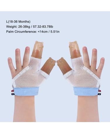 Adjustable Silicone Thumb Guard for Kids - Stop Thumb Sucking and Nail Biting with Breathable Compression Gloves (L) - Buy Online on GoSupps.com
