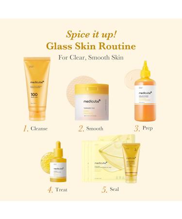 medicube Kojic Acid Turmeric Smoothing Toner for Face & Body | Lightweight Toner for Balancing Uneven Skin Tone & Texture | Niacinamide Glycolic Acid for Clear Glass Skin | 8.45 fl.oz - Buy Online on GoSupps.com