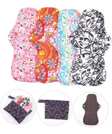 Buy Solustrie 8 pc Washable Menstruation Pads - Charcoal Bamboo Cloth Comfortable & Eco-Friendly - Various Colors | International Shipping - Buy Online on GoSupps.com