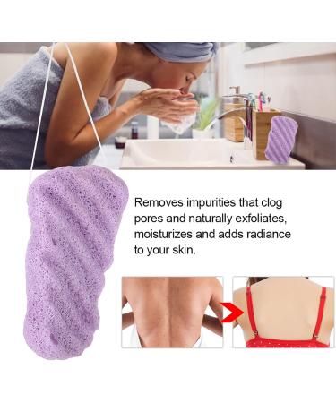 Konjac Sponge Baby Sponge for Bathing Body Sponges for Shower Long Wave Type Big Size Body Konjac Wash Face Flutter Facial Body Care Sponges Dry (Long Waves Purple (Dry)) - Buy Online on GoSupps.com