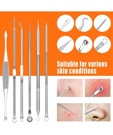 2023 Professional Blackhead & Pimple Popper Tool Kit | 15 PCS Acne Extractor Set with Metal Case - Stainless Steel Blemish Removal Tools - Buy Online on GoSupps.com