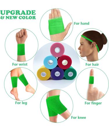 Foam Underwrap Sports Pre Wrap Athletic Tape - 8 Bright Color Rolls for Hair Elbow Ankles Wrists & Knees - International Shipping Available - Buy Online on GoSupps.com