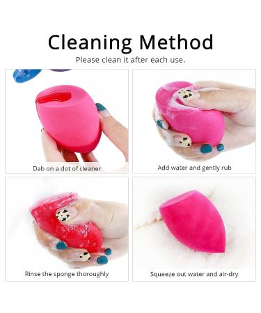 BEAKEY 5 Pcs Oblique Cut Makeup Sponge Set - Beauty Sponge for Liquid, Cream, and Powder Makeup - Multi-colored Sponges - Buy Online on GoSupps.com