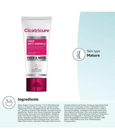 Cicatricure Anti Wrinkle Face & Neck Cream 3-in-1 with Retinol, Vitamin E & Q10 - Hydrating Anti-Aging Moisturizer, 2.1oz - Buy Online on GoSupps.com