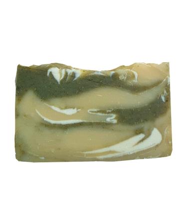 Lemongrass Handmade Soap Bar Soap All Natural Ingredients For Face and Body with Spinach and Spirulina 4oz