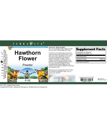 Hawthorn Flower Powder (4 oz ZIN: 511325) - 3 Pack - Buy Online on GoSupps.com
