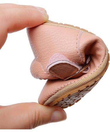RVROVIC Baby Girl Moccasins Princess Mary Jane Flat Shoes | Soft Sole Crib Shoes for Toddlers 0-6 Months | Premium Lightweight Design | A1 Pink - Buy Online on GoSupps.com
