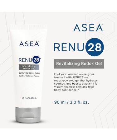 ASEA - RENU28 Redox Gel - Clean Beauty Skincare with Redox Molecules - Improves Elasticity, Smooths Fine Lines, Enhances Tone & Texture - 90 ml 3.0 Fl Oz (Pack of 1) - Buy Online on GoSupps.com
