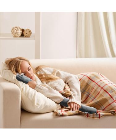 Kufl Long Rubber Hot Water Bottle with Grey Cover for Neck Shoulder & Stomach Relief - International Shipping Available - Buy Online on GoSupps.com