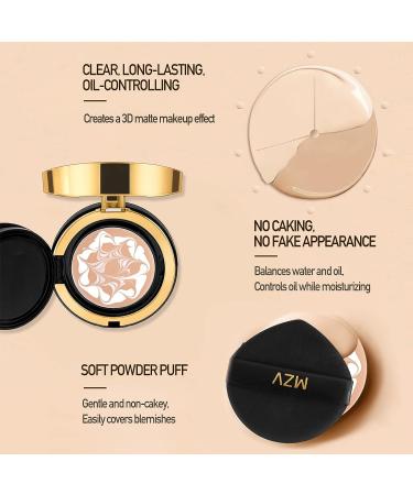 MZV Air Cushion BB Cream - Tricolor Latte Concealer Cushion and Triple Cover Foundation - Long-lasting Moisturizing Formula for Flawless Coverage - Buy Online on GoSupps.com