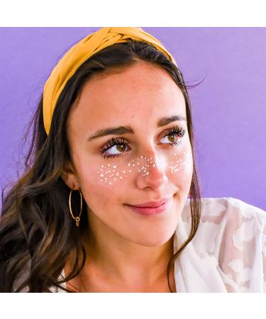 Boho-Inspired Flashy Faces Variety Set - 25 Assorted Premium Waterproof Metallic Gold & Silver Face Flash Tattoos - Buy Online on GoSupps.com