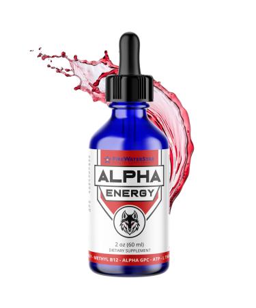 FWS Alpha Energy - Calm Focused Energy without the Caffeine Jitters - Alpha GPC B12 L-Theanine Taurine ATP - Caffeine Free Organic non-GMO - Fast Acting Liquid Nootropic - 30 Servings