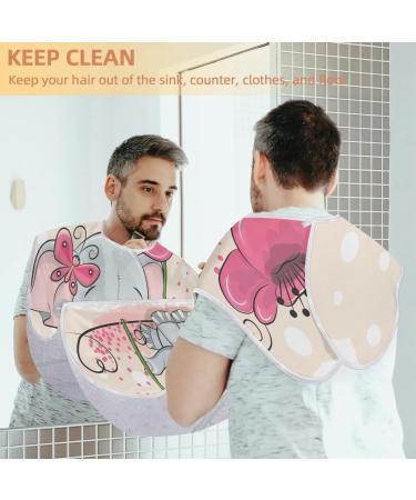 Buy Beard Bib Apron for Men - Non-Stick Waterproof Hair Catcher & Grooming Cloth | Elephant Butterfly & Flower Designs - Buy Online on GoSupps.com