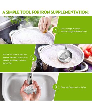 Iron Fish Cooking Tool to Add Original Iron Supplement to Food and Water Iron Supplement Tool for Iron Deficiency Vegetarians Pregnant Women and Children 1 - Buy Online on GoSupps.com