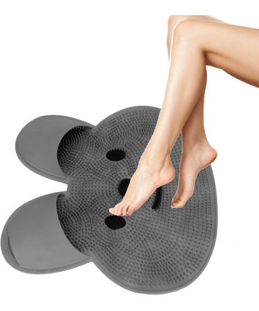 Buy Non-Slip Shower Foot Cleaner Pad - Gray Foot Scrubber Mat for Dead Skin Removal & Tiredness Relief | International Shipping - Buy Online on GoSupps.com