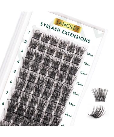 Lanciley Individual Lashes 72 Clusters Lashes DIY Eyelash Extensions False Eyelashes Individual Natural Soft Reusable Easy to Use C/D Curl 10/12/14/15/16mm - L28 72 clusters - L28 - Buy Online on GoSupps.com
