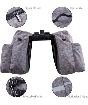 Vuudh 30L Bike Pannier Bag - Water-Resistant Rear Seat Saddle Bags, Grey M - Buy Online on GoSupps.com