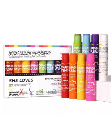 Tinted Lip Balm Lip Moisturizer For Very Dry Lips Lip Balm Hydrating 8pcs Color Lip Balm Set Nourishing Cracked Lips Lip Tint Lip Care Products Birthday Gifts Set For Teens