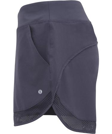 Layer 8 Women's Knit and Woven Quick Dry 2-in-1 Running Shorts with Compression - Small Dusky Dawn - Buy Online on GoSupps.com