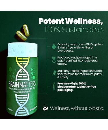Daily Fix Wellness BrainMatters Nootropic Supplement with Bacopa Ginkgo Biloba Lion's Mane Mushroom B Complex NAD Choline for Memory Focus. - Buy Online on GoSupps.com