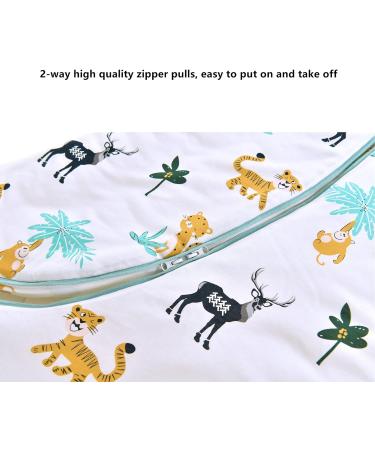 Chilsuessy Baby Sleeping Bag 3.5 Tog with Detachable Sleeves - Animal Park Design - 100% Cotton - Soft Infant Toddler Sleep Bag (2-4 Years) - Buy Online on GoSupps.com