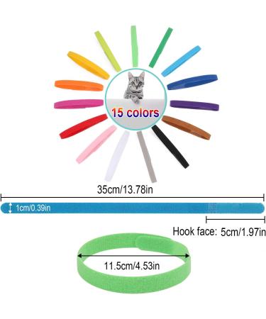 30-Pack Adjustable Puppy ID Collars | Soft Double-Sided Pet Bracelets for Newborn Dogs & Cats | 15 Colors Available - Buy Online on GoSupps.com