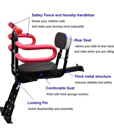 Foldable Front Mounted Children Bike Seat | Portable Baby Carrier for Mountain, Hybrid & Fitness Bikes - Buy Online on GoSupps.com