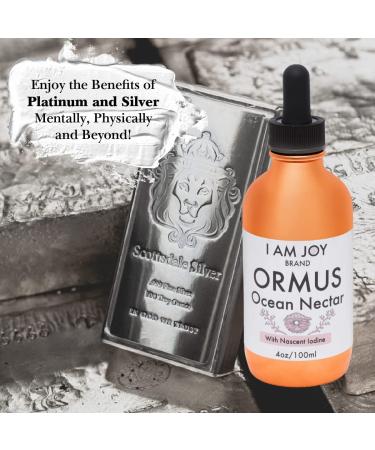 I Am Joy Ormus Ocean Nectar Monoatomic Gold with Iodine - 4oz | Pineal Gland Decalcification & Thyroid Support for Alertness, Clarity, Energy - Buy Online on GoSupps.com