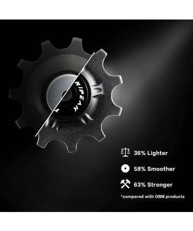 TRiPEAK Campagnolo 10/11T Stainless Steel Bearing Jockey Wheel Pulley Set - Black - Buy Online on GoSupps.com