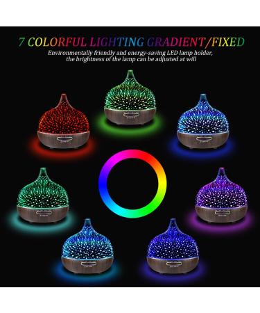 3D Fireworks Aroma Diffuser Humidifier 550ml | Essential Oil Diffuser with Timer & Auto Shut-Off | Perfect for Home Office Yoga & Spa - Buy Online on GoSupps.com