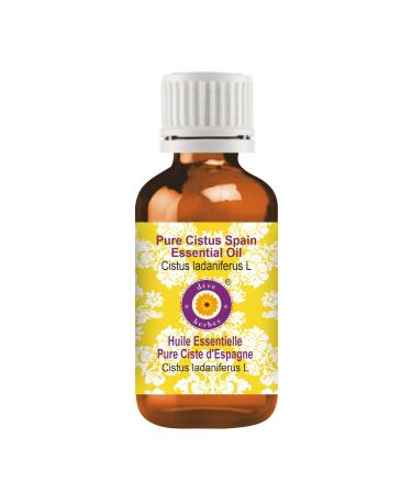 d ve herbes Cistus Spain Essential Oil (Cistus ladaniferus L) Pure | Viscous Texture | Rich Aroma | Unisex | All Skin Types | for External Use Only | Natural Extract | Steam Distilled 10ml (0.33 oz) 0.33 Fl Oz (Pack of 1)