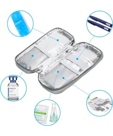 Youshares Insulin Cooling Bag - TSA Approved Diabetic Medication Etui with Cooling Batteries | Marble Green Portable Diabetes Accessories - Buy Online on GoSupps.com