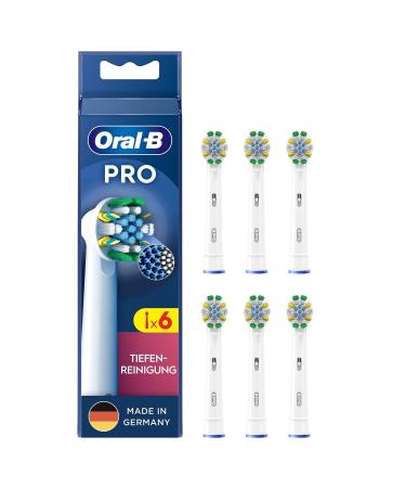 Oral-B per deep cleaning upside brushes for electrical toothbrush deep tooth cleaning with innovative x-shaped bristles original oral-B to toothbrush attachment made in Germany 6 pieces (1 pack) 6 (1 Pack) plug-in brushes (6er)