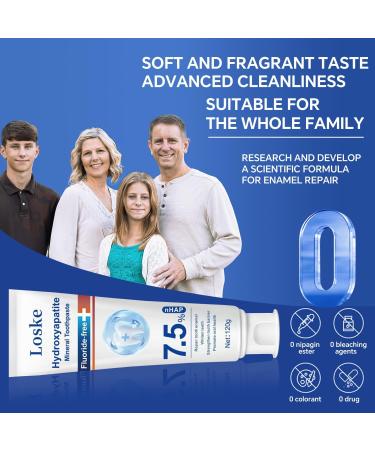 Hydroxyapatite Toothpaste for Stronger Teeth Natural Remineralization Formula Fluoride Free Whitening and Enamel Protection for Sensitive Teeth (1) - Buy Online on GoSupps.com