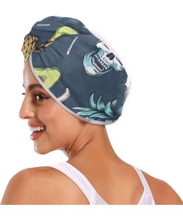 Skull Fruits Hair Towel 2 Pack - Super Absorbent Quick Dry Hair Turbans for Women & Girls - Buy Online on GoSupps.com