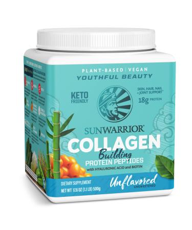 Sunwarrior Collagen Building Protein Peptides Natural 17.6 oz (500 g)