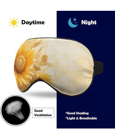 Blooming Sunflowers Sleep Mask - Adjustable Soft Eye Cover for Light Blocking | Perfect for Men Women & Kids - Buy Online on GoSupps.com