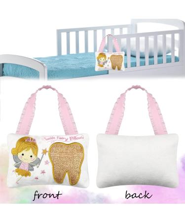 Gold Shiny Teeth Tooth Fairy Pillow with Pocket - Kids Tooth Fairy Souvenir Collection - Buy Online on GoSupps.com