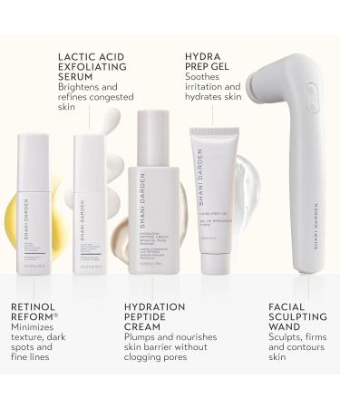 SHANI DARDEN SKINCARE Sculpt & Firm Travel Kit - Facial Sculpting Wand Retinol Reform Lactic Serums & Peptide Cream - 7 Essential Items for Radiant Skin - Buy Online on GoSupps.com