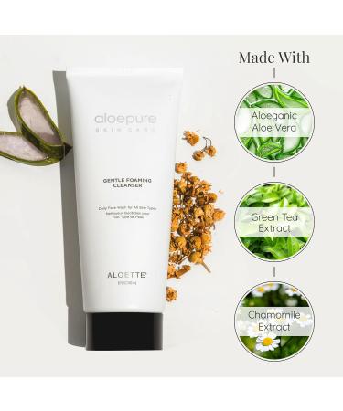 Aloette Gentle Foaming Facial Cleanser - Hydrating Face Wash for All Skin Types - 6 Fl Oz | Rejuvenate & Replenish Natural Moisture - Buy Online on GoSupps.com