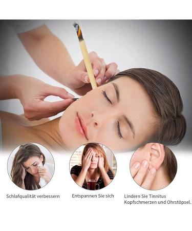 20 Ear Wax Candles - Premium Ear Candle Tool Kit with Ear Care Pad for Safe and Effective Ear Cleaning - Buy Online on GoSupps.com