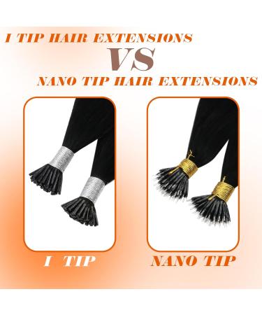 Sunny Hair I Tip Hair Extensions - 50S Pre Bonded Jet Black Human Hair 20 Inch | Cold Fusion I Tip Extensions for Women - Buy Online on GoSupps.com