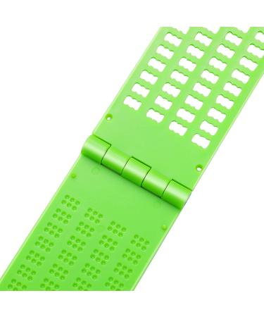 4 Lines 28 Cells Braille Slate and Stylus Braille Writing Slate Plastic Braille Slate Kit  Green - Buy Online on GoSupps.com