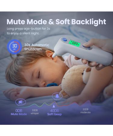 Buy Digital Ear Thermometer for Kids & Adults | High Accuracy Fast 1s Results 3-Color Coded 30 Memory Recall & 21 Disposable Probe Covers - Buy Online on GoSupps.com