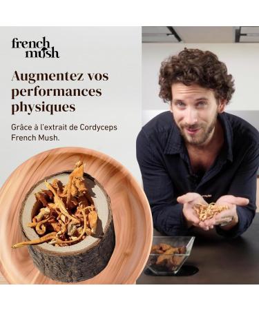  French Mush Cordyceps Powder Doypack - 90g Vegan - Mushroom for Well-being Physical Performance and Energy - Mix with food or drinks - Lab-tested Cordyceps mushroom - Buy Online on GoSupps.com