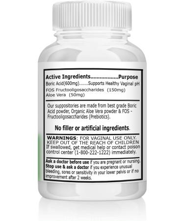 Boricvag Plus 30ct Vaginal Suppositories with Aloe Vera & Probiotics - 1 Pack - Buy Online on GoSupps.com